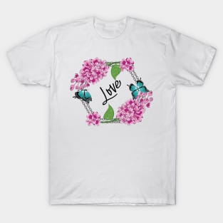 Love - Lilacs And Butterflies T-Shirt